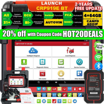 2026LAUNCH CRP919E BT PRO Elite OBD2 Car Diagnostic Tool Key ECU Coding Scanner