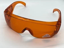 Safety Glasses UV Protective with Fixed Leg Color: Orange 1pc/pk