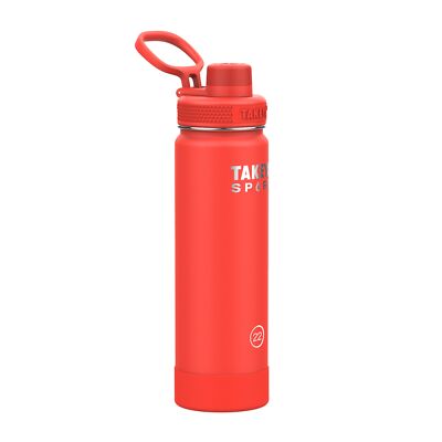 22 Oz Triple Wall Insulated Stainless Steel Water Bottle With Ice Blocking Spout