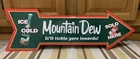 Mountain Dew Metal Sign Arrow Soda Bottle Vintage Style Wall Decor Bar Pub  Coke