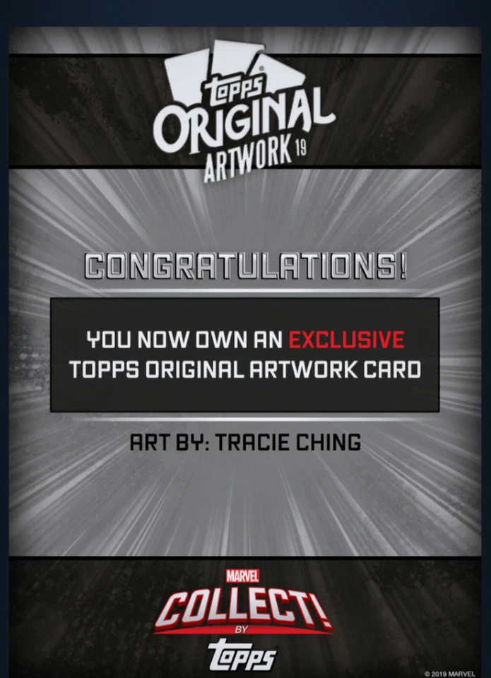 Spider-Man 2019 Topps Original Artwork Tracie Ching - Topps Marvel Digital card - Image 2 of 4