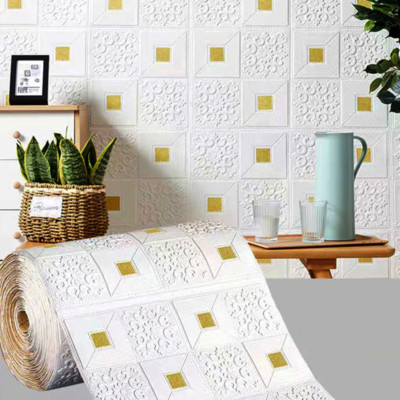 70Cm*10M 3D Brick Pattern Wall Sticker Self-Adhesive Panel Waterproof
