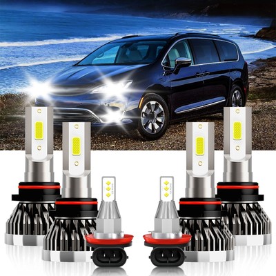 For Chrysler PACIFICA With projector 2017-2020 LED Headlight +Fog light Bulb
