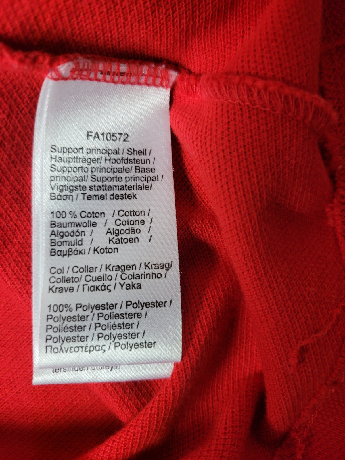 Lacoste Jacquard Mens Golf Polo Color Block Size L Cherry Red Short Sleeve Rare thumbnail 9