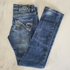 Sisley Jeans - Girls 2XL - 11-12 Years - Adjustable Strap - Faded Denim
