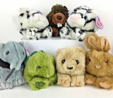 PUFFKINS Stuffed Animals Toy Plush Lot 7 Bunny Tiger Bear Antsy Retired Gift