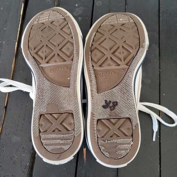 Converse White Low Top Sneakers Tennis Shoes Men's 5 Women's 7 Lace Up Chuck thumbnail 5