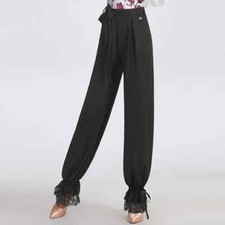Latin Dance Pants Performance Waltz Trousers Ladies Ballroom Dancewear Costumes