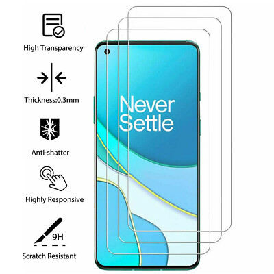 For OnePlus 9/9 Pro/Nord N10/Nord2 N200 5G Clear Tempered Glass Screen Protector