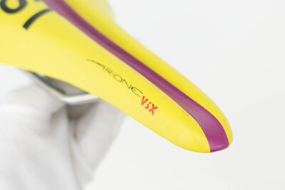 NOS FIZIK ARIONE VSX TEST YELLOW VINTAGE SADDLE SEAT RACING ROAD