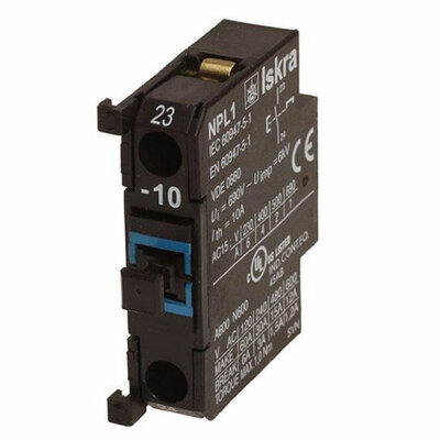 Hilfsschaltblock NPL1-10 für Schütze ISKRA KNL9-18 Seitlich, 1s, Nr. 4036.7918