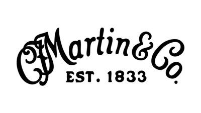 Martin Guitars Klebeschrift Aufkleber   19 cm schwarz