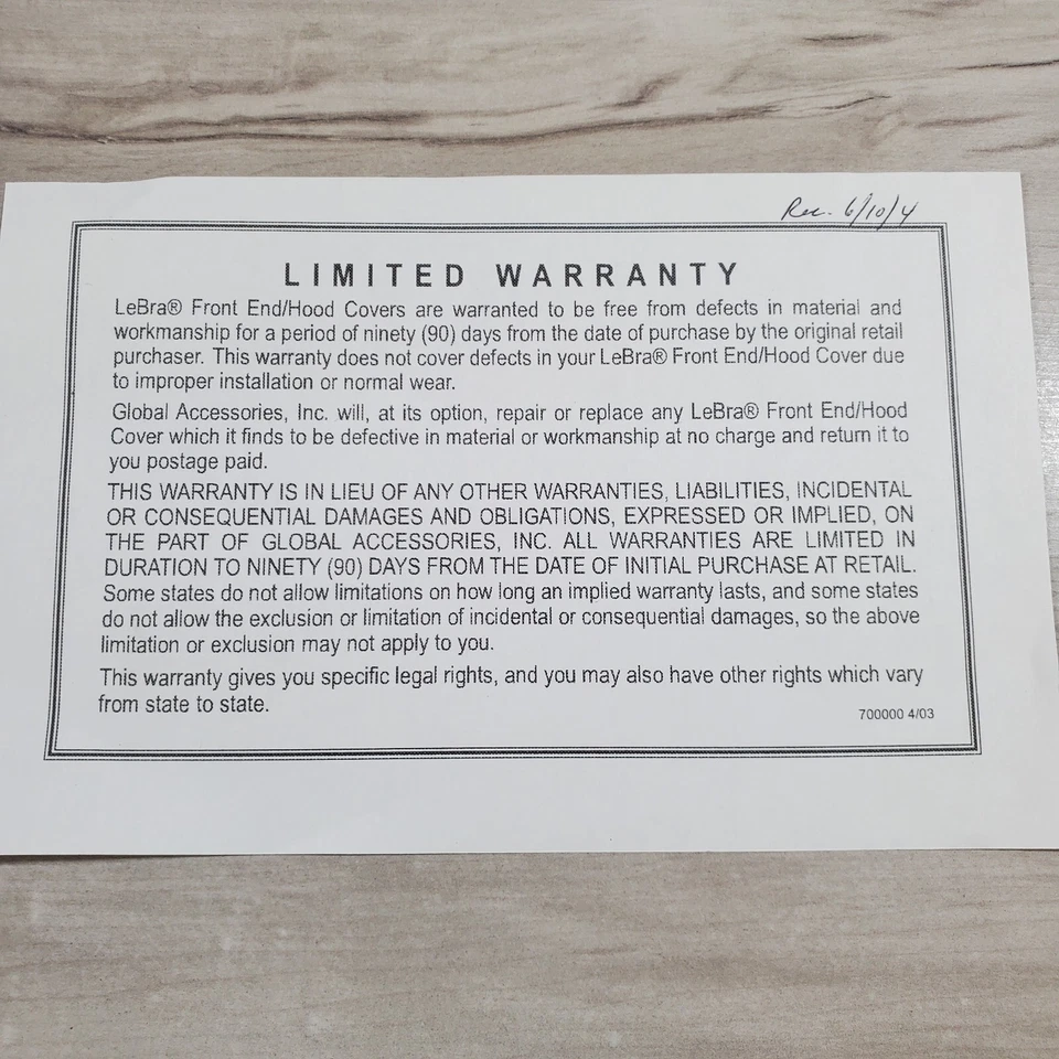 Cubierta delantera LeBra Toyota Camry con niebla 2002-2004 55832-01 Exc Solara Foto 4 de 4