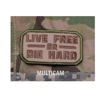 MORALE Patch - Milspec Monkey - LIVE FREE OR DIE HARD - MULTICAM ARID