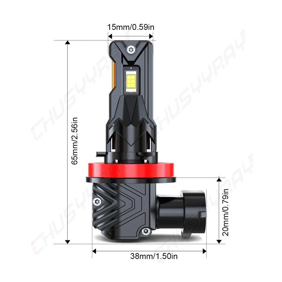 Kit combinado de 4 bombillas de faros LED H7 + H11 para Suzuki GSXR600 GSXR750 2006 2007 Foto 3 de 4