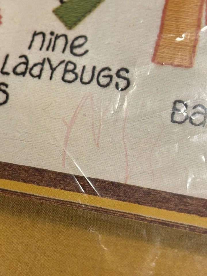 1980 Vintage Sunset Designs Needlepoint Kit My Number Sampler 2614 Wool - Image 2 of 4