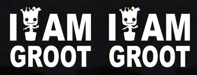 I Am Groot - Two PACK 4" Vinyl decal, car, laptop, guardians