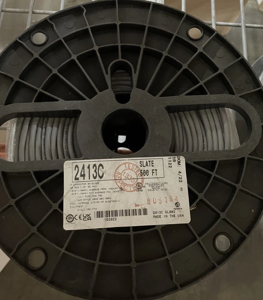Alpha Wire 2413C SL002 Multi-Conductor Cables 7/28 20AWG 3C, SHLD, 500ft, SLATE - Image 3 of 3
