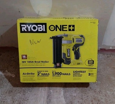 Ryobi ONE+ 18V Cordless 18GA Brad Nailer Nail Gun P321- NEW, Tool Only **READ**