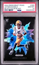 Jayden Daniels 2024 Panini Prizm Draft Picks Black Color Blast #CB5 PSA 10