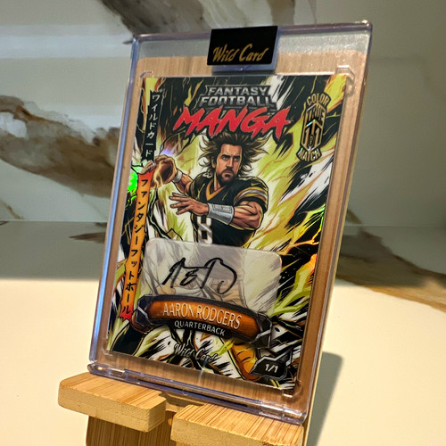Wild Card FF Manga Aaron Rodgers Auto 1/1 Color Match #FMPTCA06-ARA