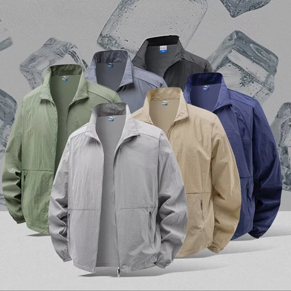 Lightweight Polyester Jacket for Men with Lapel Design and Long Sleeves
Opens in a new window or tab