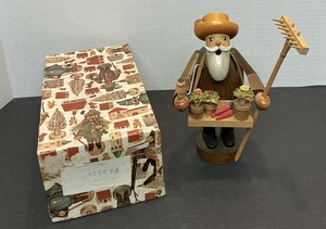 KWO German Incense Smoker Gardener with Rake and Flower Pot