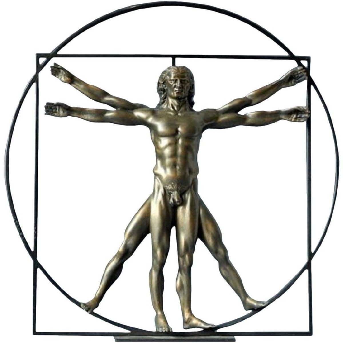 Statuette Léonard de Vinci l'homme de Vitruve idée cadeau collectionneur