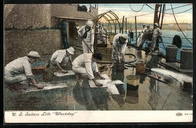 AK US Sailors Life, Washday, Warship