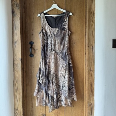 Fenn Wright Manson Floral Print Sleeveless Dress Size 16 Silk