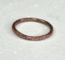 Copper Ring Stackable Hammered Rings band Size 6 Wedding Ring Unisex thin 2mm