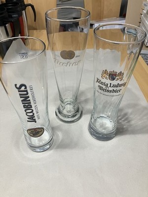 3 St. Weizengläser Weizenbierglas Weizen Bierglas Tucher Jacobinus König Ludwig