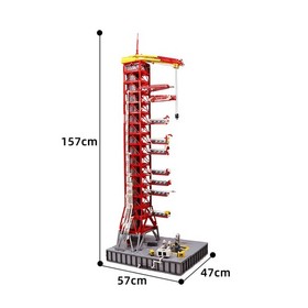 Modubrix Mocs Building Block NASA Saturn-V Launch Umbilical Tower Bricks Toy Set