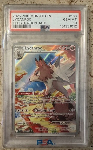 Pokemon Lycanroc 166/159 PSA 10:  Journey Together Illustration Rare Holo