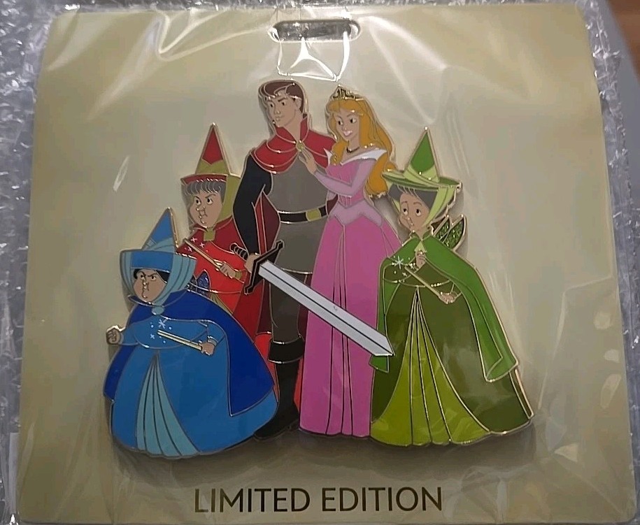 Disney Destination D23 2025 Squad Goals Sleeping Beauty Pink Dress Pin 