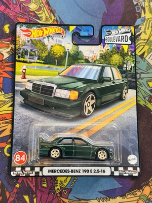 new Hot Wheels Premium Boulevard #84 Mercedes-Benz 190E 2.5-16 Real Riders Green