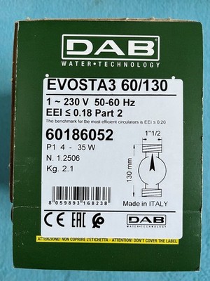 DAB Hocheffizienzpumpe EVOSTA 2 40-70/130mm 1 1/2 Zoll Umwälzpumpe