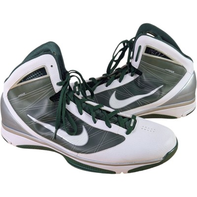Mens NIKE Hyperize Basketball Shoes size 18  367181 118 White and Green Sneakers