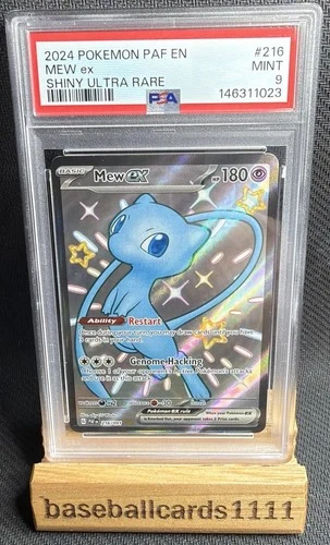 Shiny Mew EX HOLO RARE 216/091 (PSA 9 MINT) Paldean Fates Pokemon P1