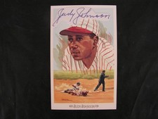 Judy Johnson Signed Perez Celebration HOF Postcard Cut CAS Cert MT Negro Leagues