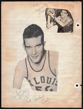 Chuck Cooper early RC 1950 Red Auerbach Signed Autograph Scrapbook Page *BK194