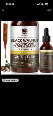 Lukaree Black Walnut Wormwood Clove & Garlic Drops, 2 fl oz Parasite Cleanse NEW
