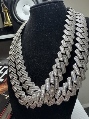 20 inch cuban link chain Baguette 19mm Thick