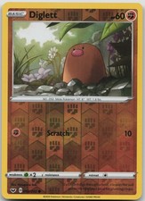 Diglett 092/202 Common SWSH01: Sword Shield Base Set LP Reverse Holo