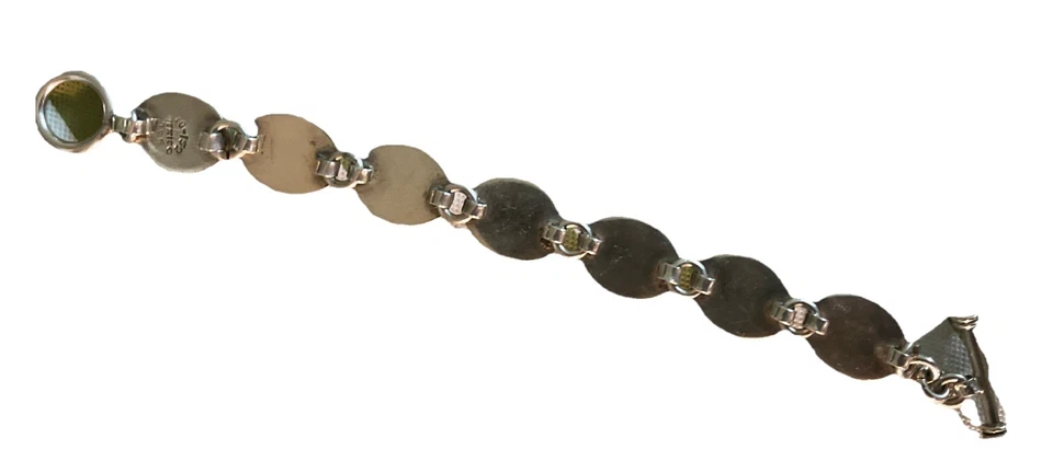 Juego de pulsera y pendientes cabujón turquesa y plata de ley 42,57 gramos Foto 4 de 4