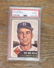 Pee Wee Reese 1953 Topps PSA 2.5 Brooklyn Dodgers See Images 