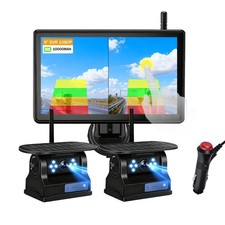 Magnetic Solar Wireless Backup Camera IPS Monitor DVR for RV Camper Truck Bus