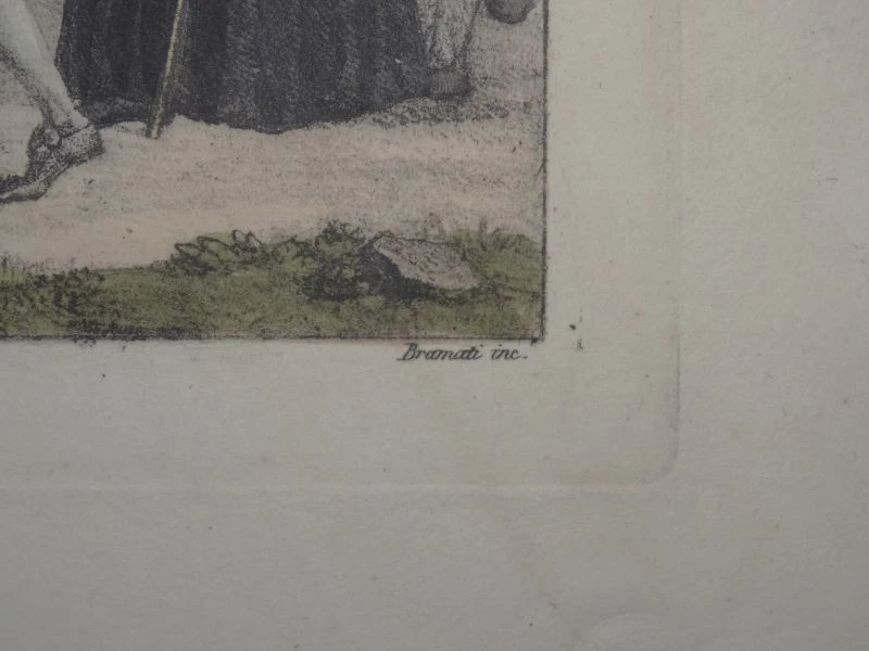 Elisabeth I. Kostüme England Caffehaus Wien 2 Lithographien 1 Kupferstich 1840 - Bild 3 von 4