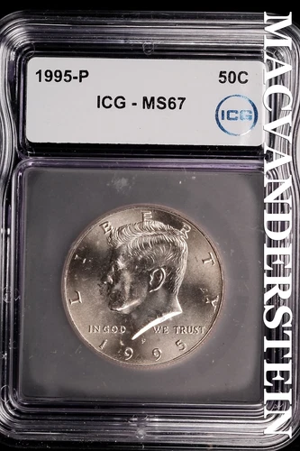 1995-P Kennedy Half Dollar- ICG-MS67 Gem Brilliant Uncirculated Luster #SLM323