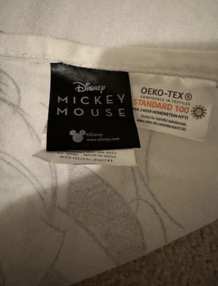 Cortina de Ducha Disney Mickey Minnie Mouse Boceto Negro Blanco Dorado 72 x 64 Foto 4 de 4